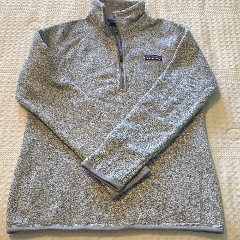 Patagonia Women's Light Gray Quarter-Zip Better Sweater medium